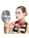 Silver Metallic Mime Mask