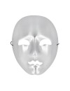 Silver Metallic Mime Mask