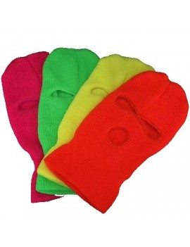 3 Hole Ski Mask Neon Pink