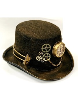 Steampunk Top Hat Brown And Gold
