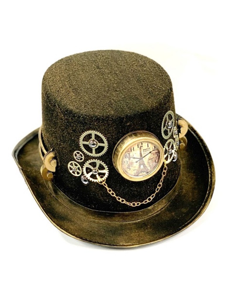 Steampunk Top Hat Brown And Gold