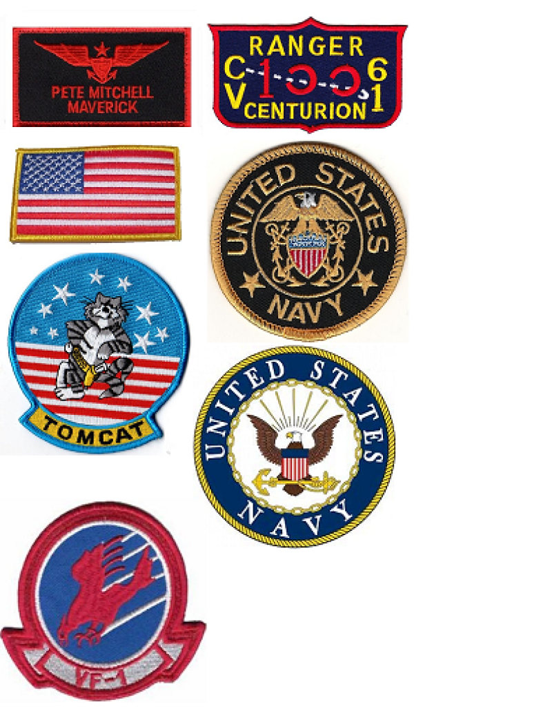 Top Gun Maverick Pete Mitchell Sew On Costume Patch Set