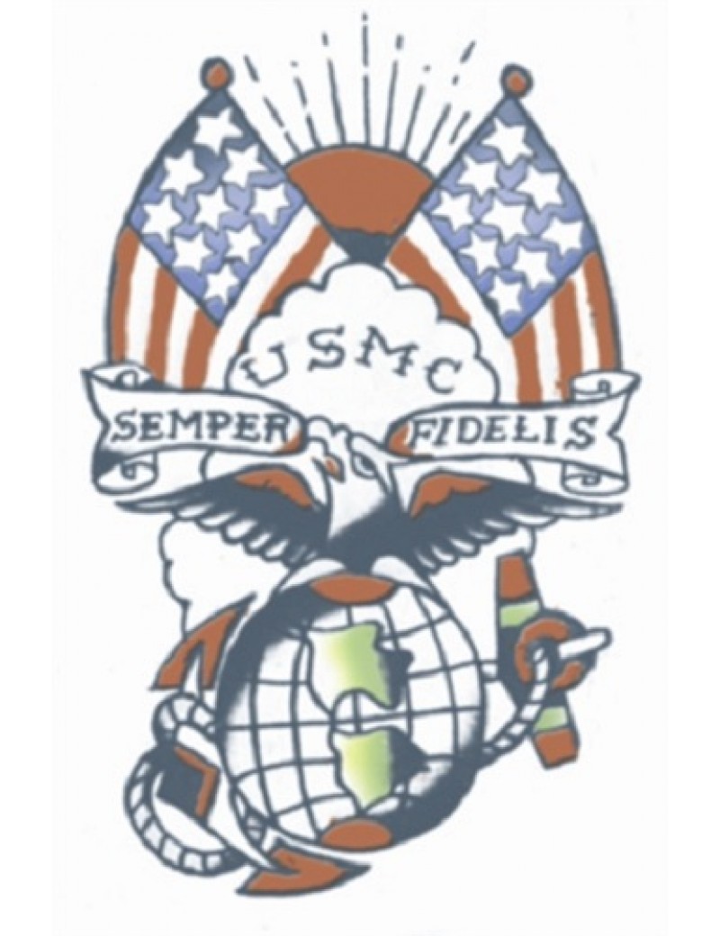 Military U.S.M.C Semper Fi Temporary Tattoo 