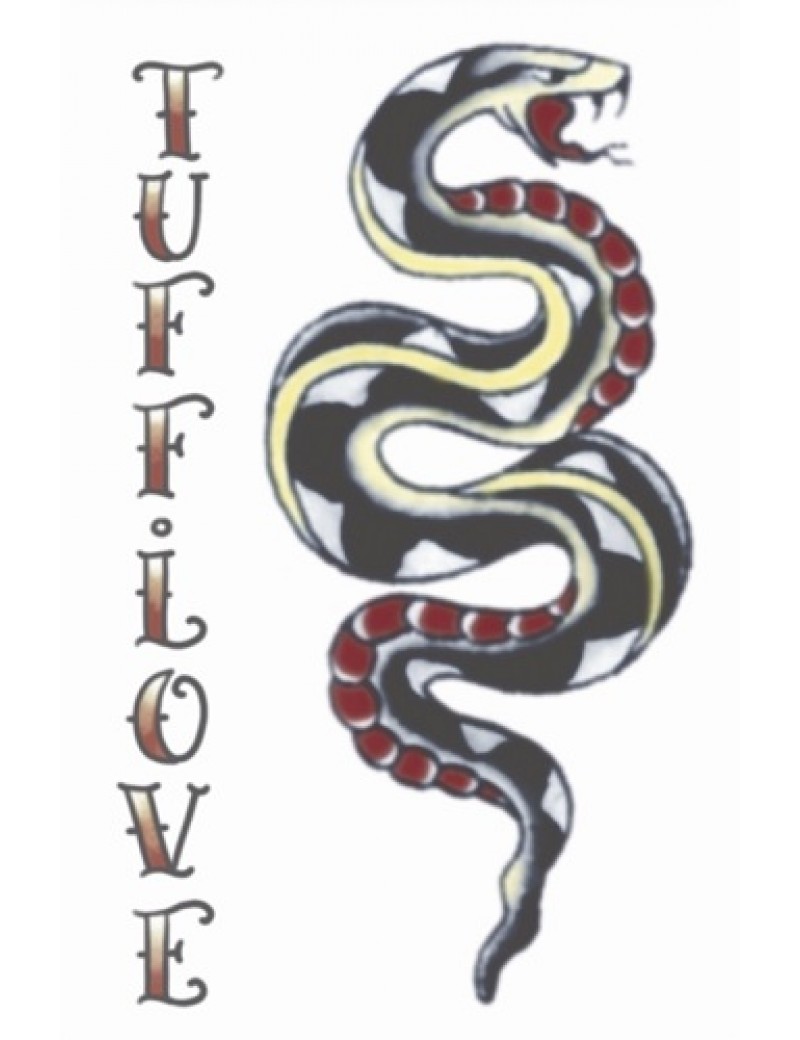 Vintage Snake Tuff Love 1940 Temporary Tattoo 