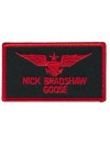 Top Gun Goose Nick Bradshaw Sew On Costume Patch Set