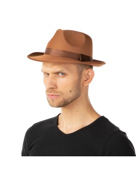 Trilby Adventurer Fedora Brown Hat