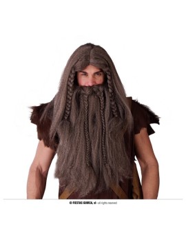 Viking Brown Wig And Beard