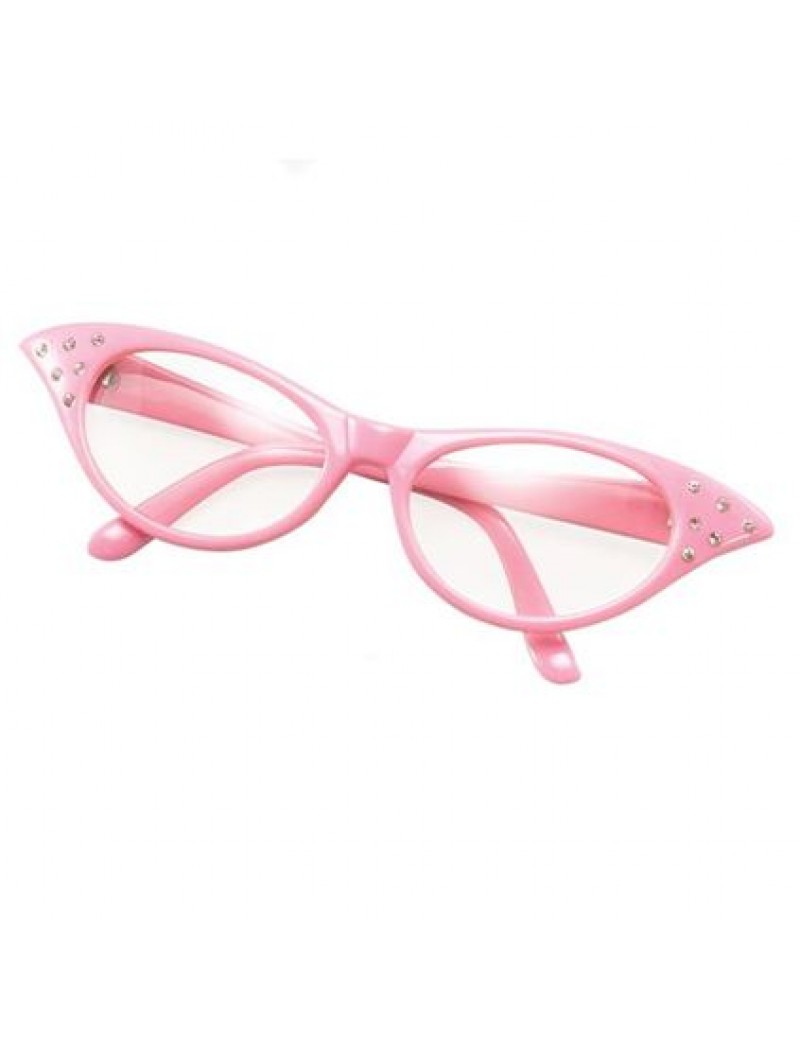 Glasses 1950s Diamante Pink Bristol Novelty BA142P