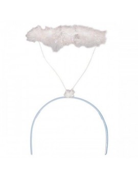 Angel Halo Marabou Fur White And Silver