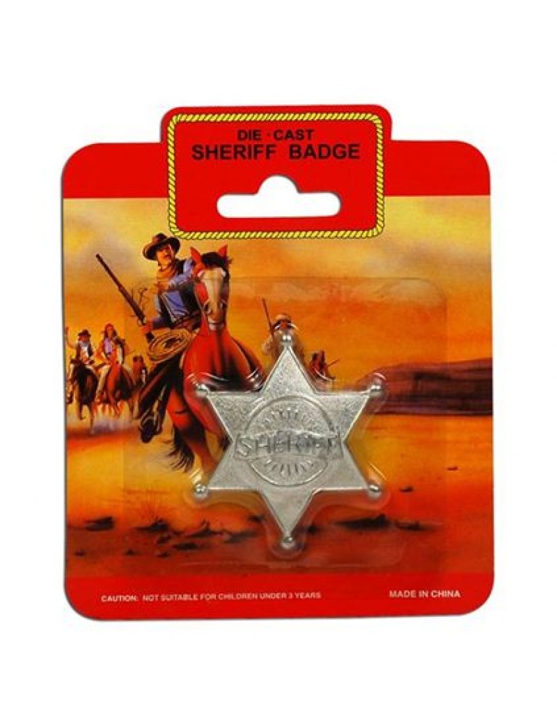 Cowboy Sheriff Badge Metal 