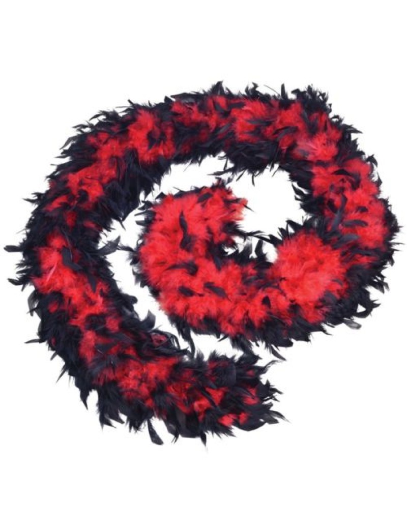 Feather Boa Red And Black 