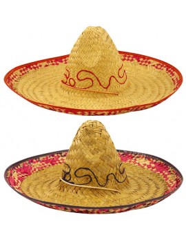 Mexican Straw Sombrero Hat