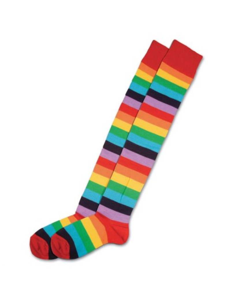 Clown Rainbow Striped Socks