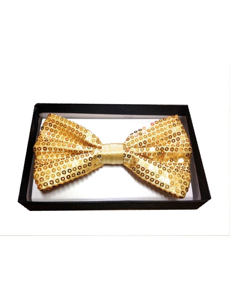 Sequin Gold Bow Tie 