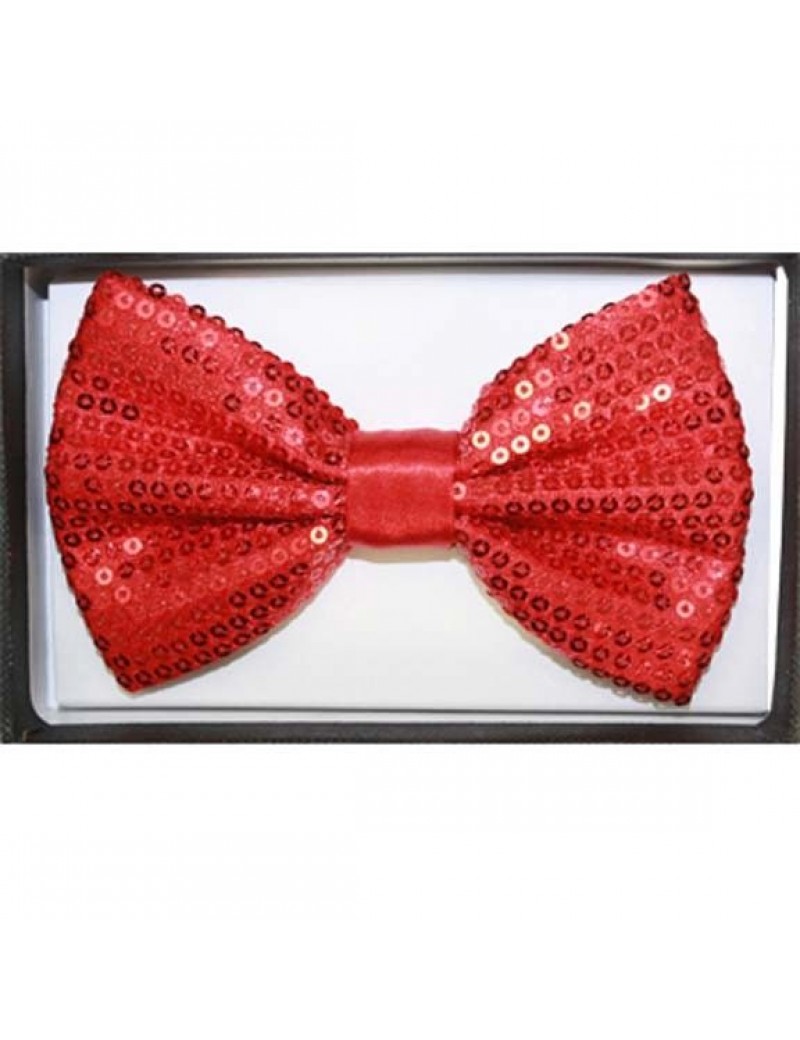 Sequin Red Bow Tie