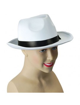White Deluxe Gangster Hat