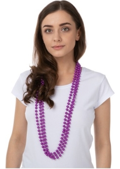 1980s Purple Beaded Necklaces ST4032