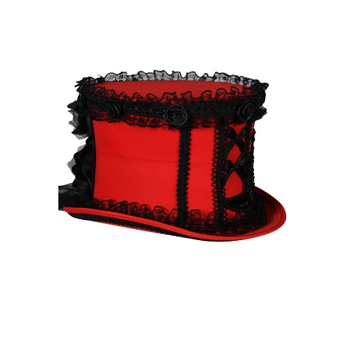 Red Burlesque Top Hat