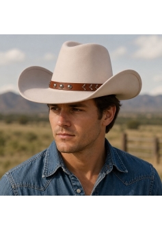 Cream Cowboy Hat Ames Model