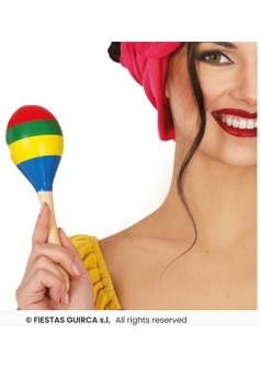 Multicoloured Wooden Maraca FG 17099