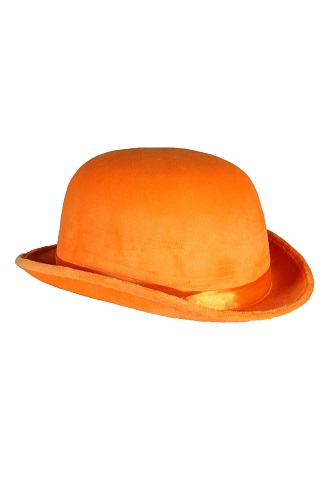 Neon Orange Bowler Hat