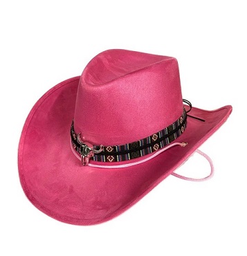 Pink Cowboy Hat Bull Motif