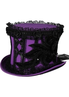 Purple Burlesque Top Hat