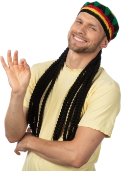 Rasta Hat With Dreadlocks ST3745