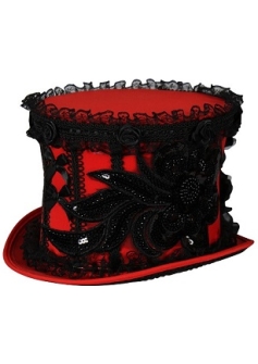 Red Burlesque Top Hat
