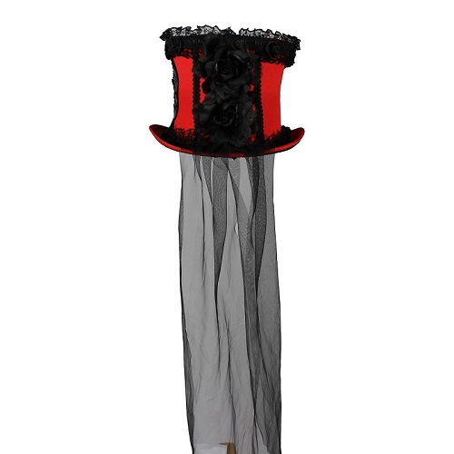 Red Burlesque Top Hat