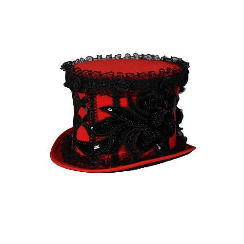 Red Burlesque Top Hat