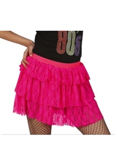 80s Skirt Neon Pink 18941