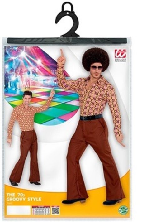 70s Brown Polyester Flares
