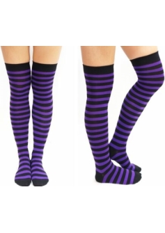 Black and Purple Socks