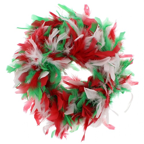 Red White And Green Feather Boa