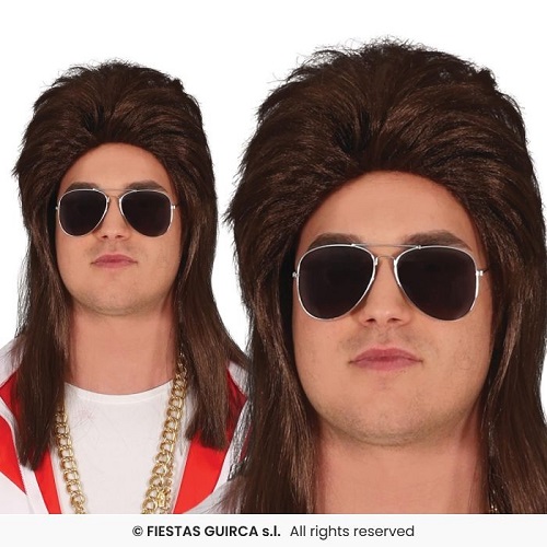 Brown Mullet Wig
