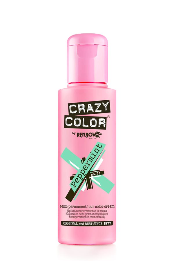 Crazy Color Semi-Permanent Hair Dye 100 ml Peppermint