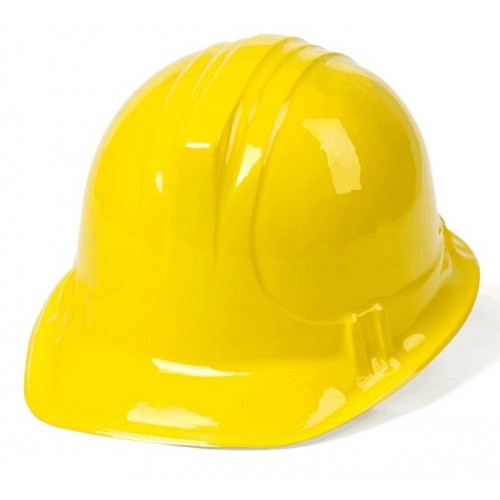Builders Yellow Plastic Hard Hat