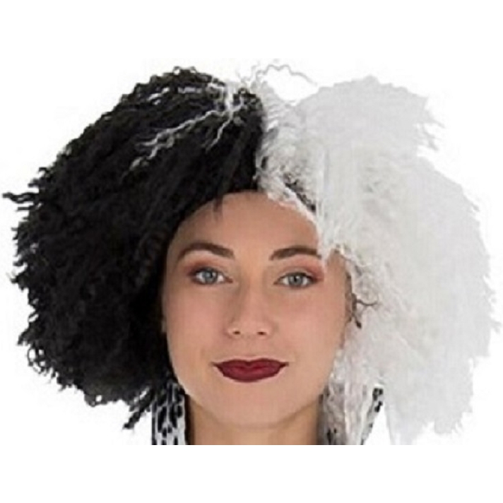 Cruella Black And White Wig