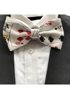 D H Gate playing card bow tie