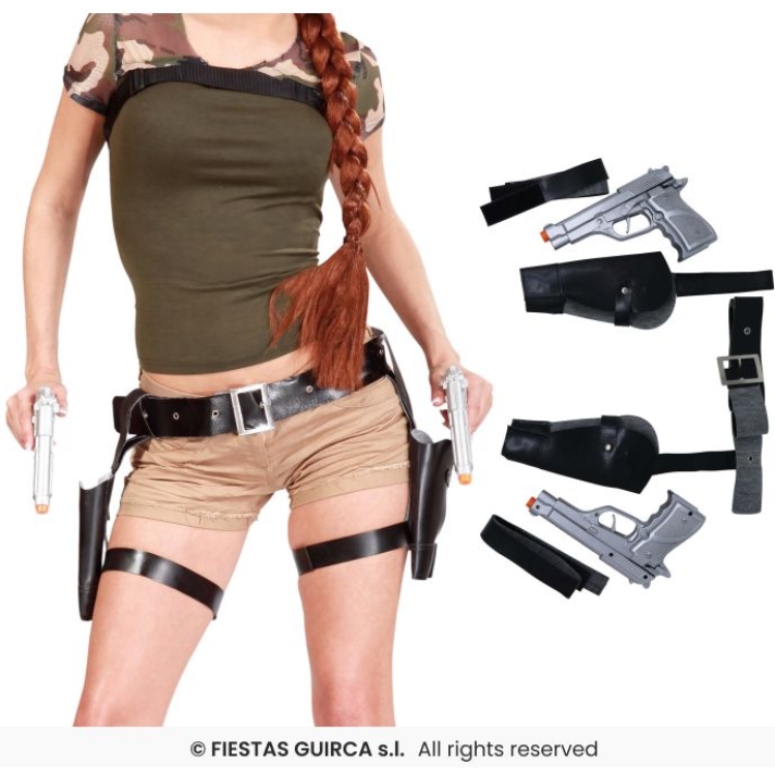 Double Thigh Holsters With Guns