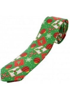 E Apollo Christmas Tie Green