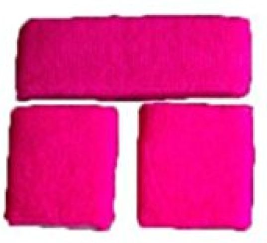 Neon Pink Sweatband Set