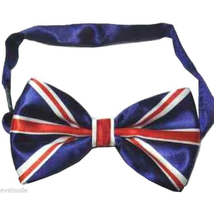 Union Jack Flag Bow Tie