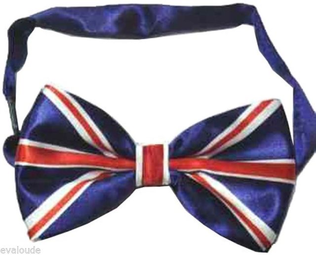 Union Jack Flag Bow Tie