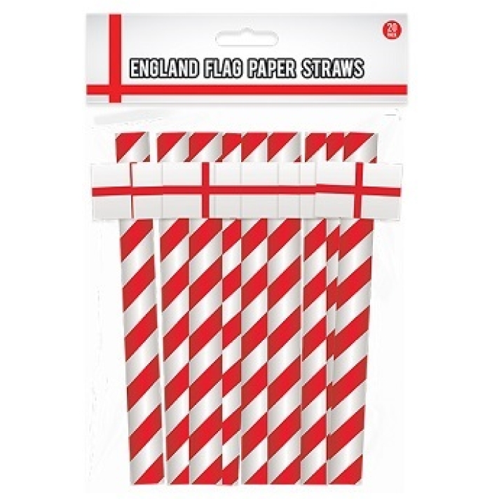 England St George Paper Straws