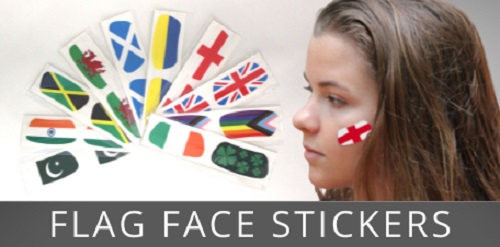 Union Jack Flag Face Stickers