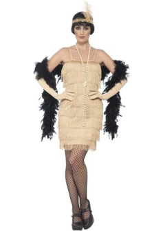 Flapper Costume Gold