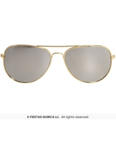 Gold Aviator Mirror Glasses Front