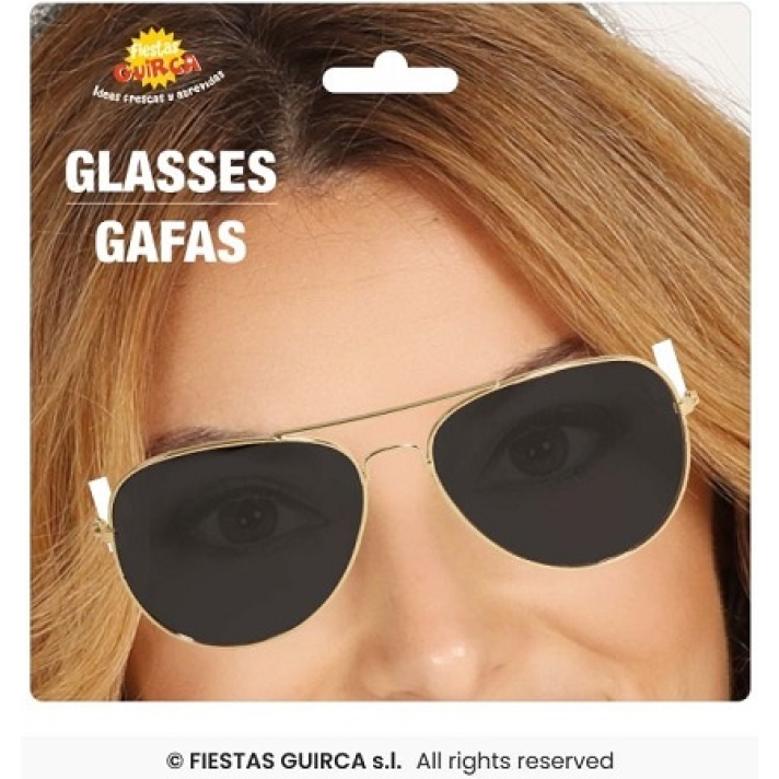 Gold Aviator Mirror Glasses